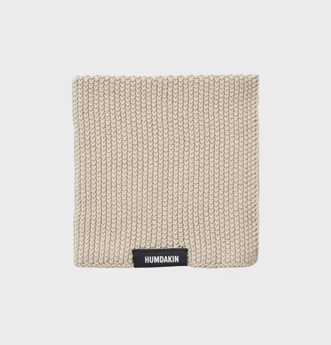 HUMDAKIN Strikket karklud Organic Textiles 01 Light Stone